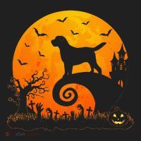 Chocolate Lab Dog Moon Halloween Dog Lover Hat thumb 2