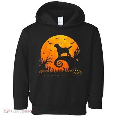 Chocolate Lab Dog Moon Halloween Dog Lover Toddler Hoodie