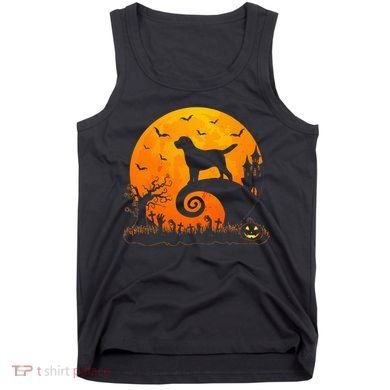 Chocolate Lab Dog Moon Halloween Dog Lover Tank Top