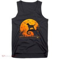 Chocolate Lab Dog Moon Halloween Dog Lover Tank Top thumb 0