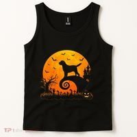 Chocolate Lab Dog Moon Halloween Dog Lover Tank Top thumb 2