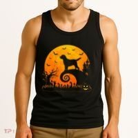 Chocolate Lab Dog Moon Halloween Dog Lover Tank Top thumb 3