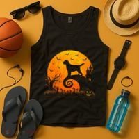 Chocolate Lab Dog Moon Halloween Dog Lover Tank Top thumb 4
