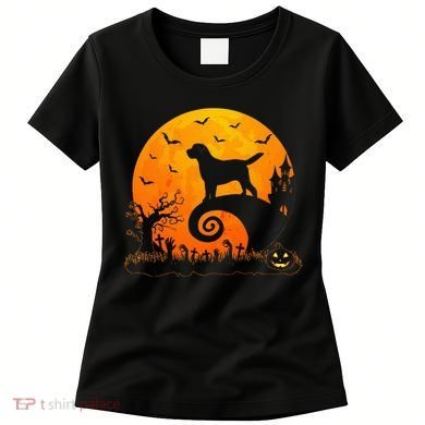 Chocolate Lab Dog Moon Halloween Dog Lover Women's T-Shirt