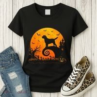 Chocolate Lab Dog Moon Halloween Dog Lover Women's T-Shirt thumb 3