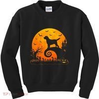 Chocolate Lab Dog Moon Halloween Dog Lover Kids Sweatshirt thumb 0