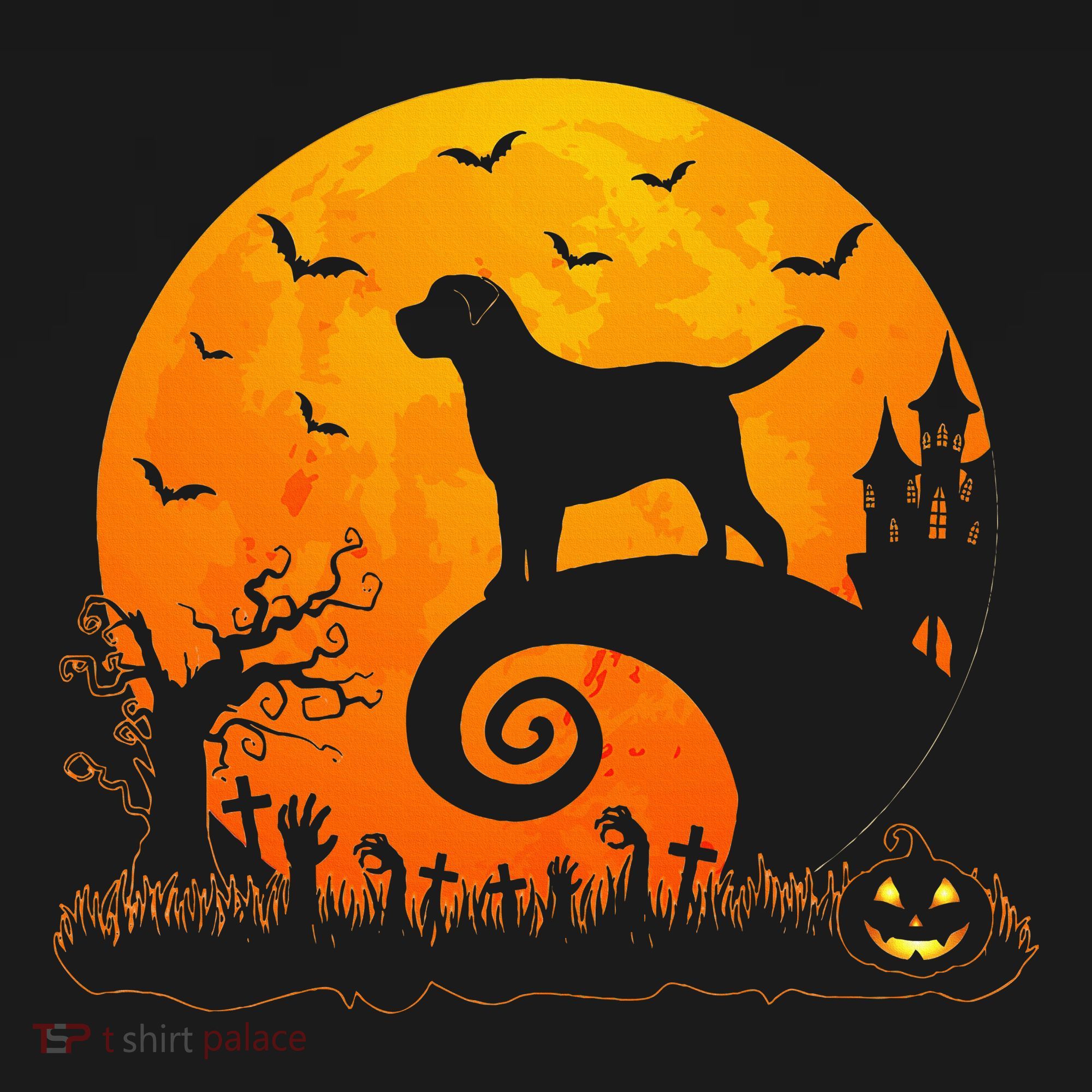 Chocolate Lab Dog Moon Halloween Dog Lover Kids Sweatshirt