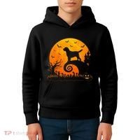 Chocolate Lab Dog Moon Halloween Dog Lover Kids Hoodie thumb 4