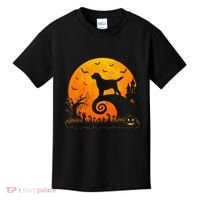Chocolate Lab Dog Moon Halloween Dog Lover Kids T-Shirt thumb 0