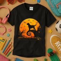 Chocolate Lab Dog Moon Halloween Dog Lover Kids T-Shirt thumb 3