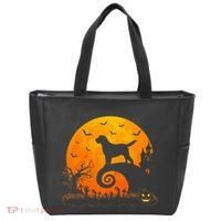 Chocolate Lab Dog Moon Halloween Dog Lover Tote Bag thumb 0