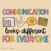 Communication Looks Different For Everyone Speech Therapy Tote Bag thumb 4