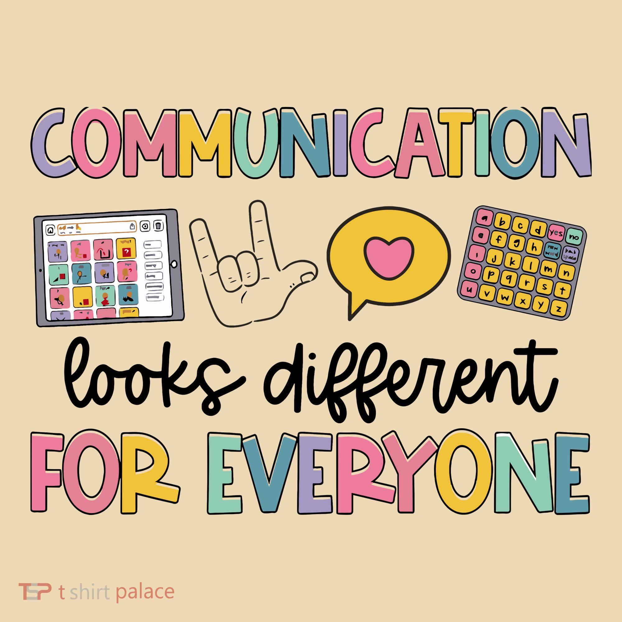 Communication Looks Different For Everyone Speech Therapy Tote Bag