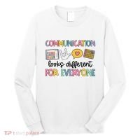 Communication Looks Different For Everyone Speech Therapy Long Sleeve Shirt thumb 0