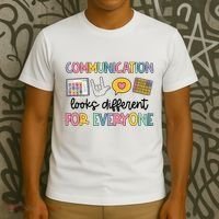 Communication Looks Different For Everyone Speech Therapy T-Shirt thumb 3