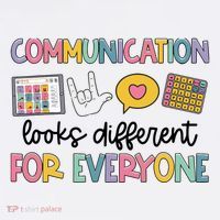 Communication Looks Different For Everyone Speech Therapy Bucket Hat thumb 4