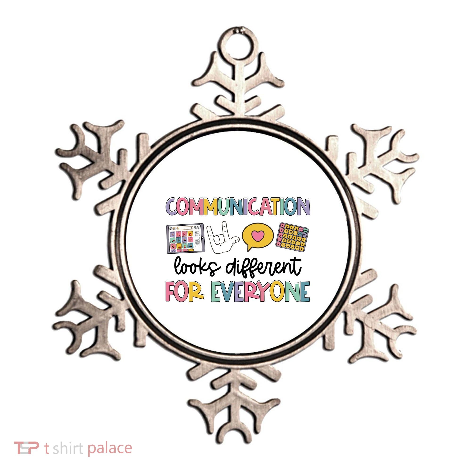 Communication Looks Different For Everyone Speech Therapy Ornament