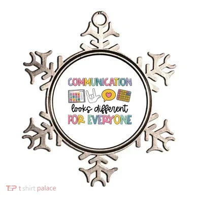 Communication Looks Different For Everyone Speech Therapy Ornament