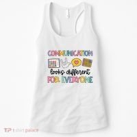 Communication Looks Different For Everyone Speech Therapy Women's Tank Top thumb 0