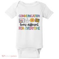 Communication Looks Different For Everyone Speech Therapy Baby Bodysuit thumb 0