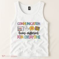 Communication Looks Different For Everyone Speech Therapy Tank Top thumb 2