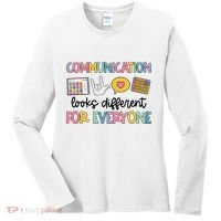 Communication Looks Different For Everyone Speech Therapy Women's Long Sleeve Shirt thumb 0