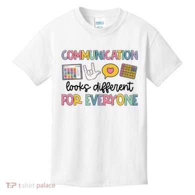 Communication Looks Different For Everyone Speech Therapy Kids T-Shirt