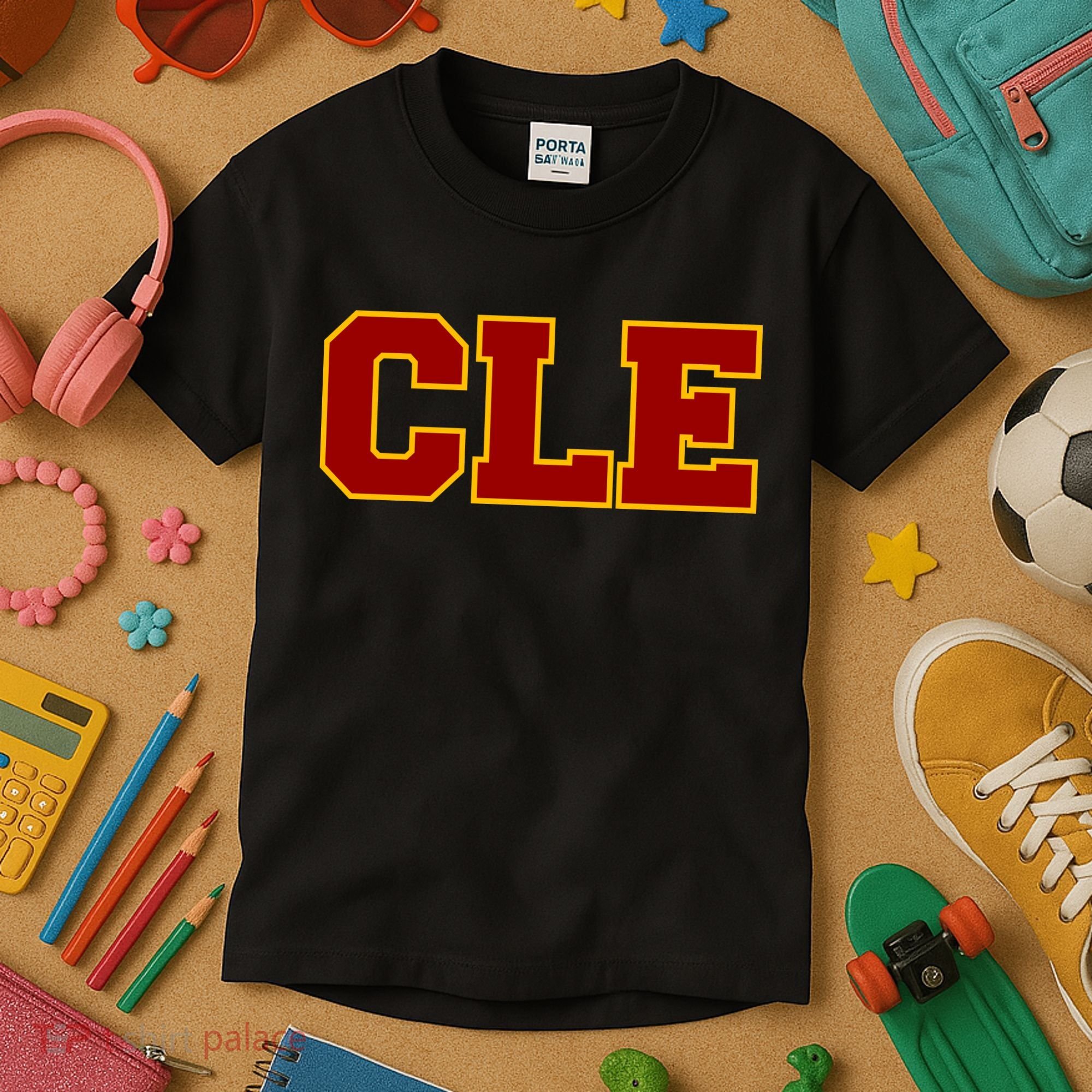 Cle Cleveland Logo Kids T-Shirt