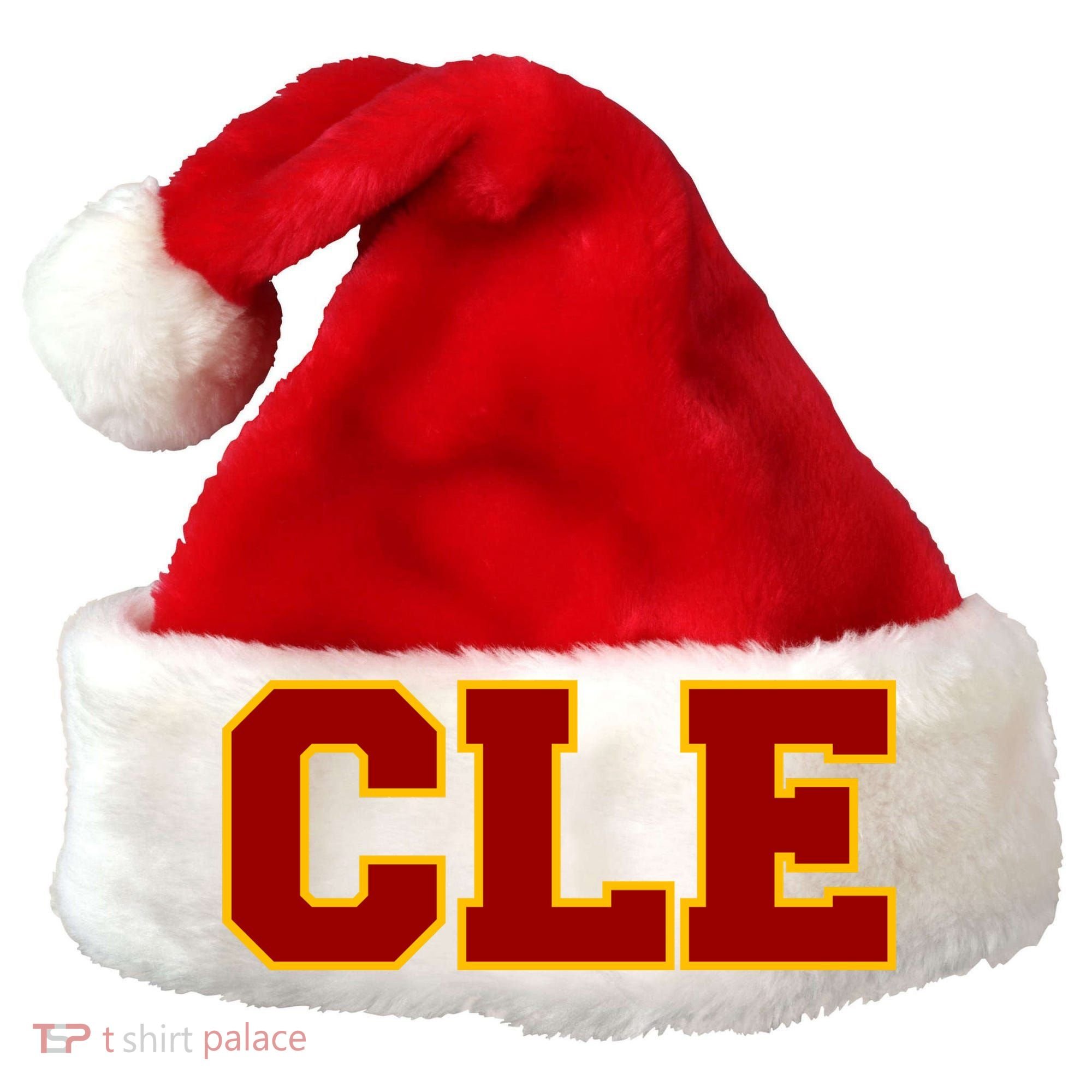 Cle Cleveland Logo Santa Hat