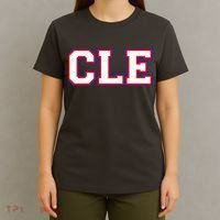 CLE Cleveland, Ohio College Letters Baseball Colors T-Shirt thumb 4