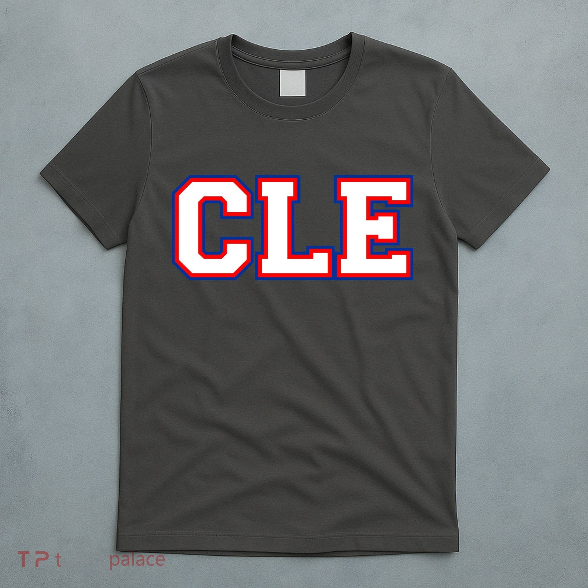 CLE Cleveland, Ohio College Letters Baseball Colors T-Shirt