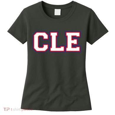 CLE Cleveland, Ohio College Letters Baseball Colors Women's T-Shirt