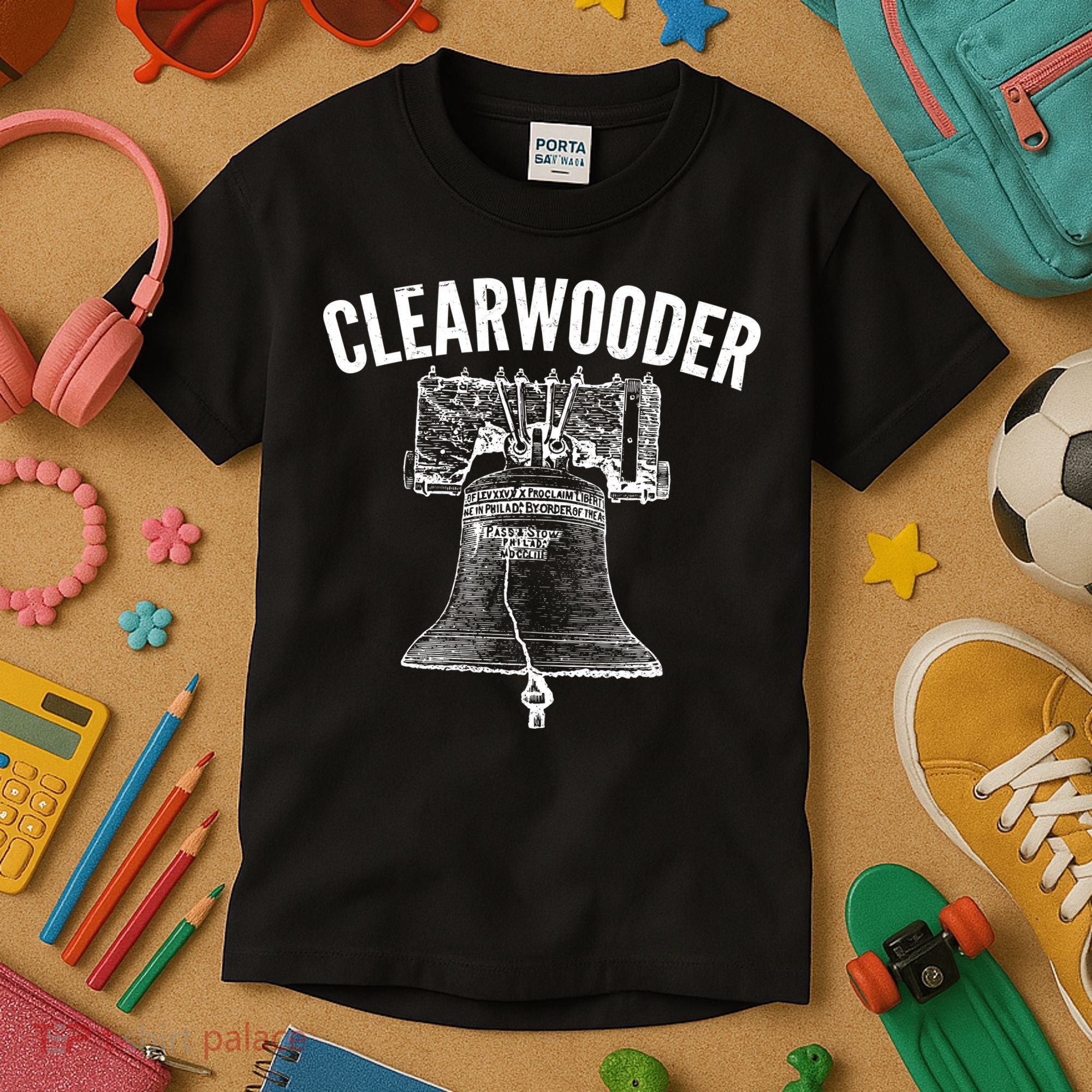 Clearwooder Liberty Bell Kids T-Shirt