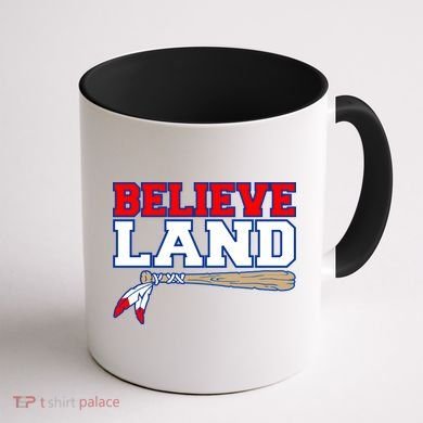 Cleveland Believe Land Baseball Bat Coffee Mug back