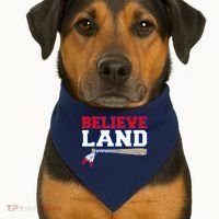 Cleveland Believe Land Baseball Bat USA-Made Doggie Bandana thumb 1