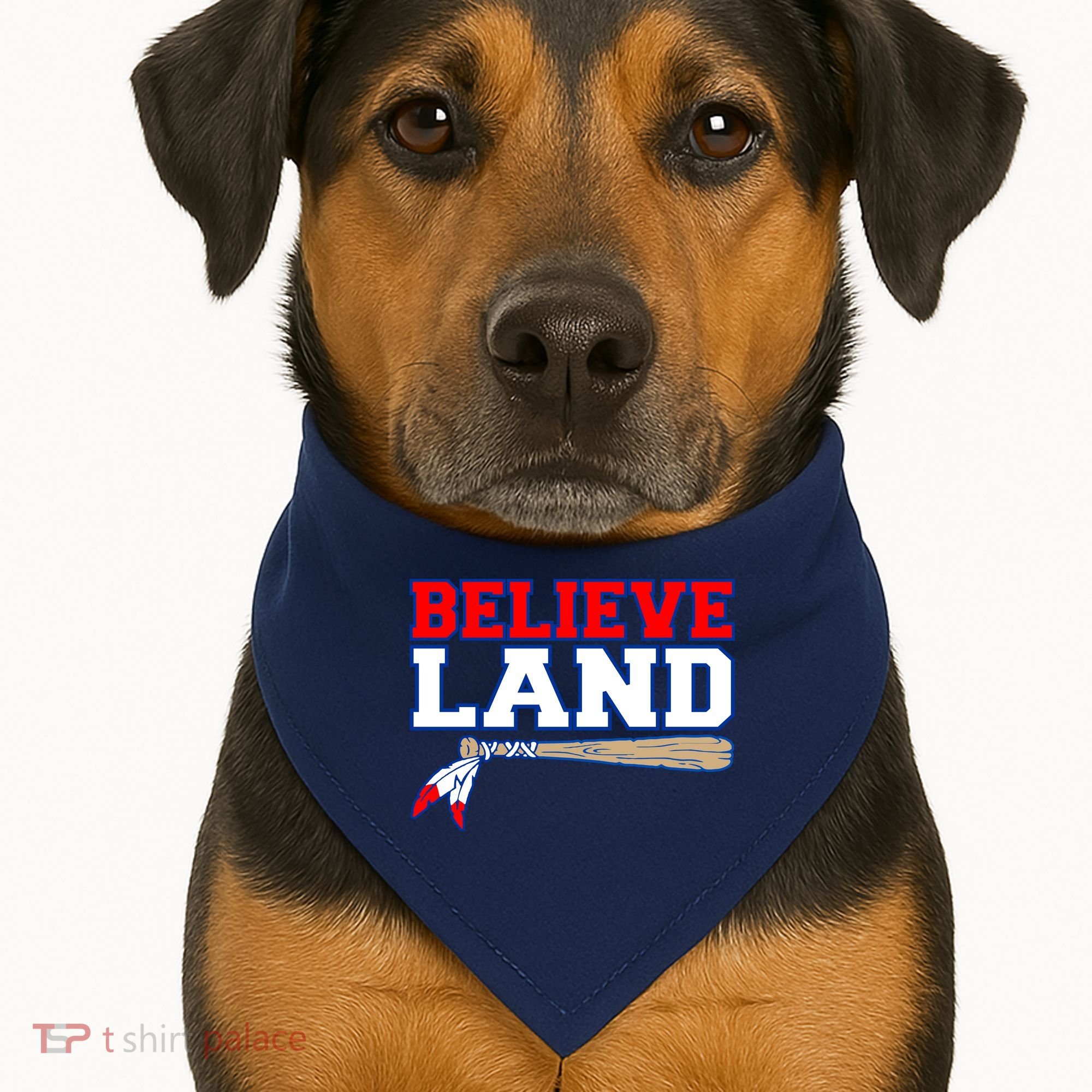 Cleveland Believe Land Baseball Bat USA-Made Doggie Bandana