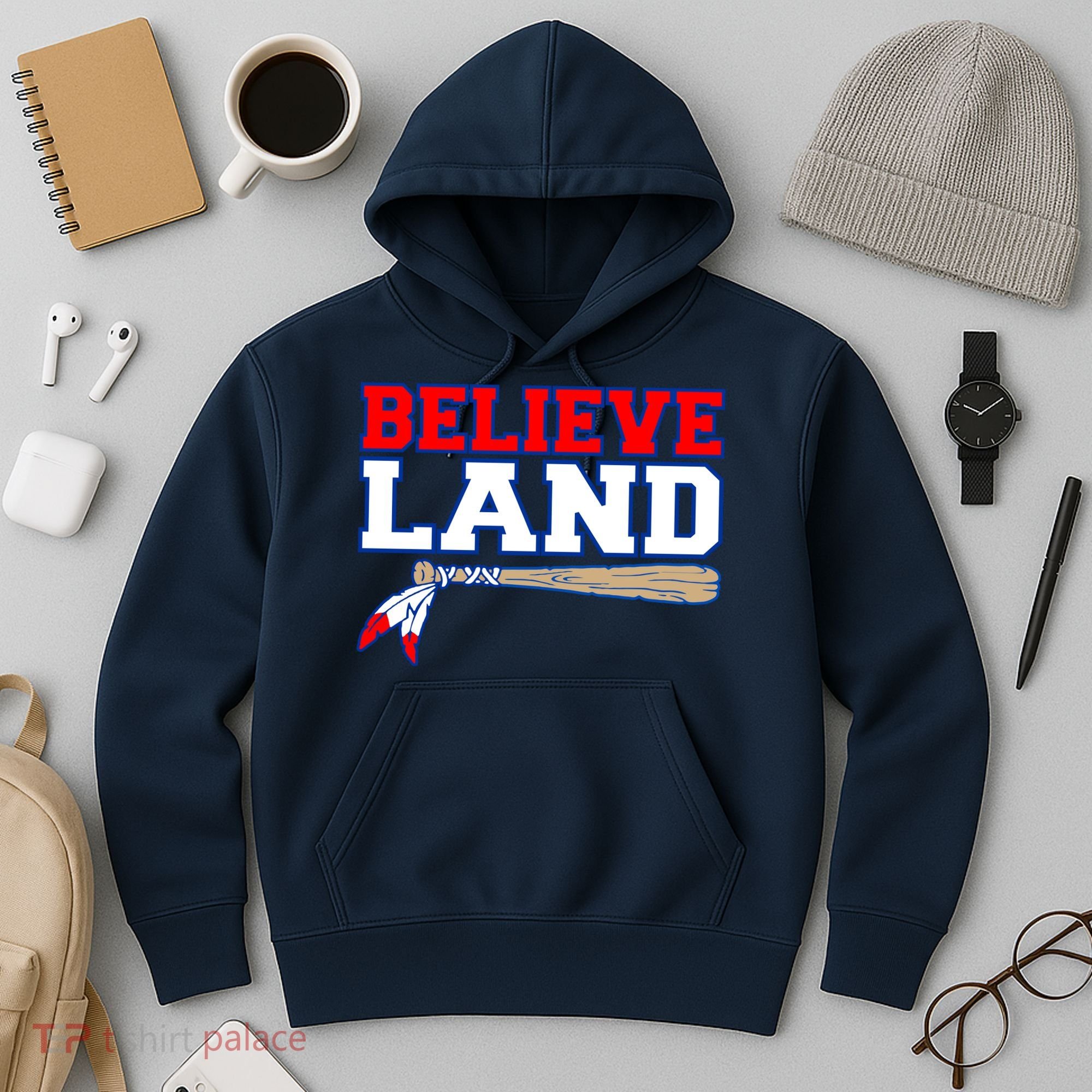 Cleveland Believe Land Baseball Bat Hoodie