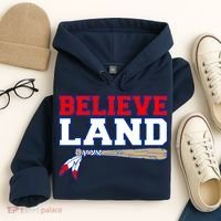 Cleveland Believe Land Baseball Bat Hoodie thumb 4
