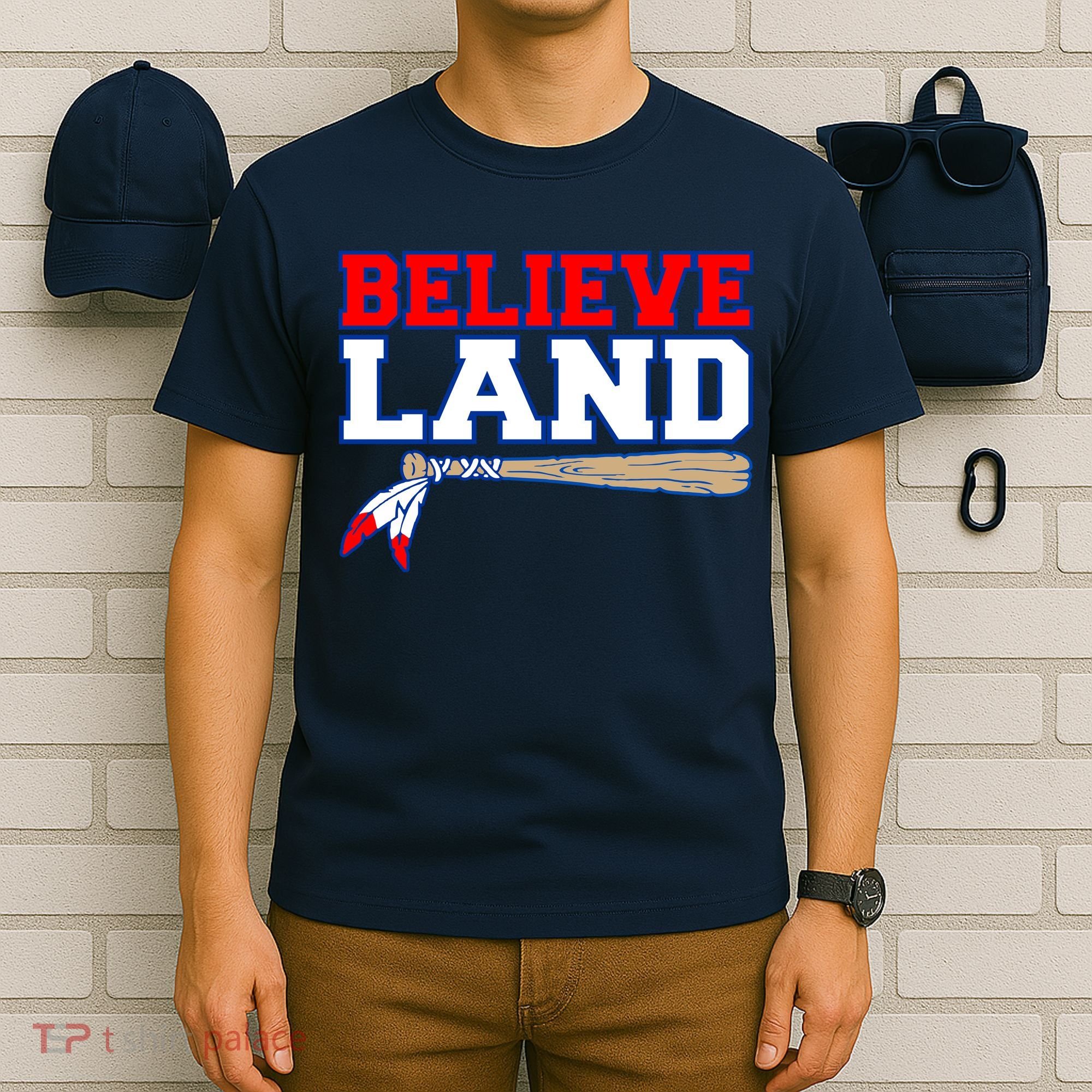 Cleveland Believe Land Baseball Bat T-Shirt
