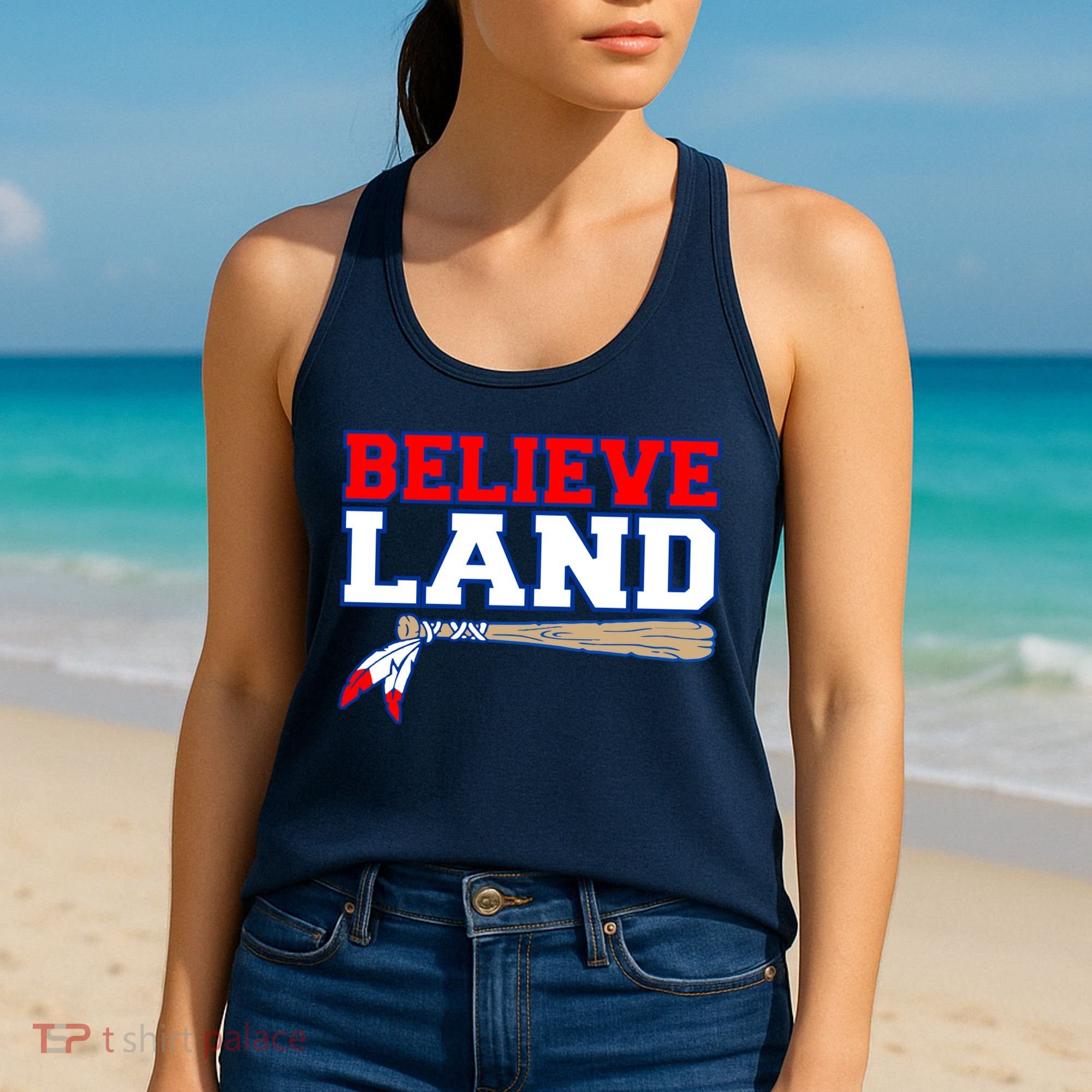 Cleveland Believe Land Baseball Bat Women's Tank Top