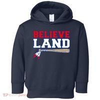 Cleveland Believe Land Baseball Bat Toddler Hoodie thumb 0