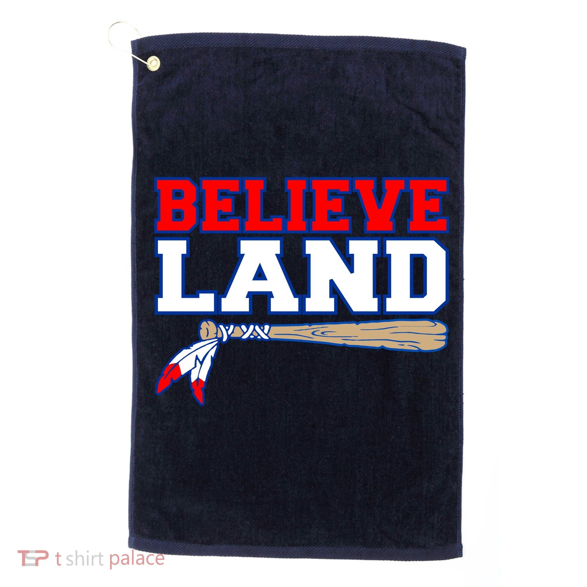 Cleveland Believe Land Baseball Bat Golf Towel