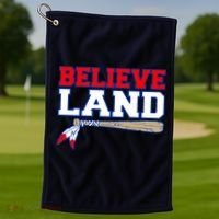 Cleveland Believe Land Baseball Bat Golf Towel thumb 1