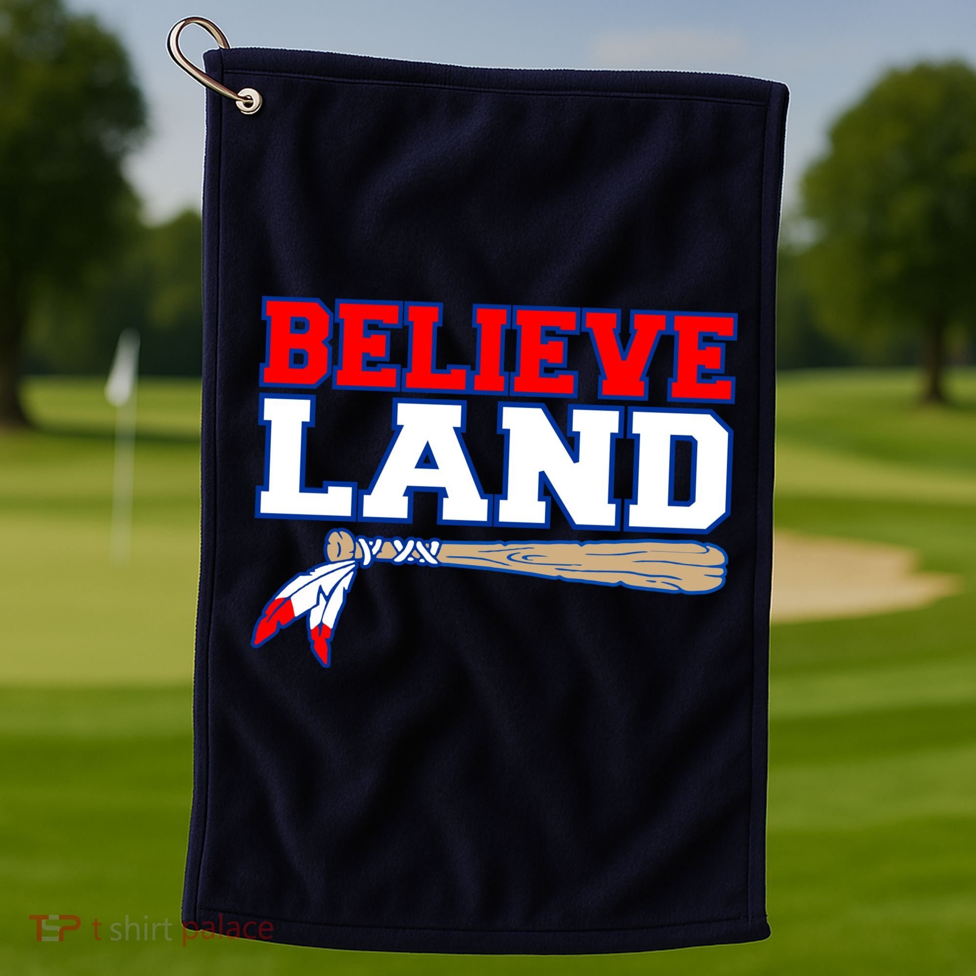 Cleveland Believe Land Baseball Bat Golf Towel