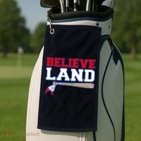 Cleveland Believe Land Baseball Bat Golf Towel thumb 2