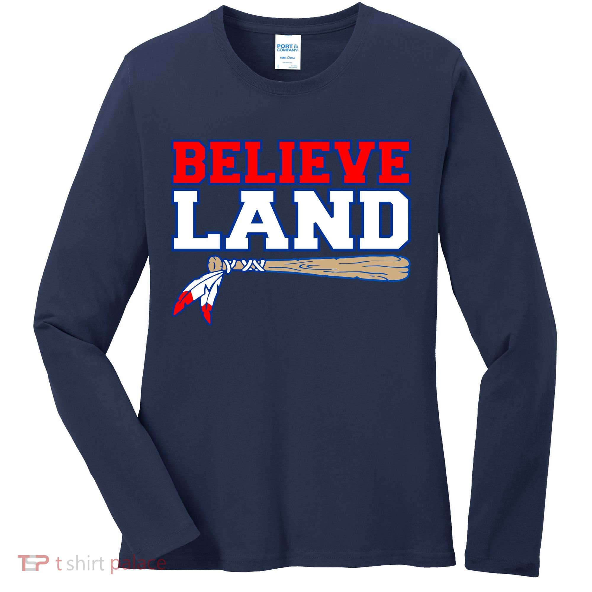 Cleveland Believe Land Baseball Bat Women's Long Sleeve Shirt