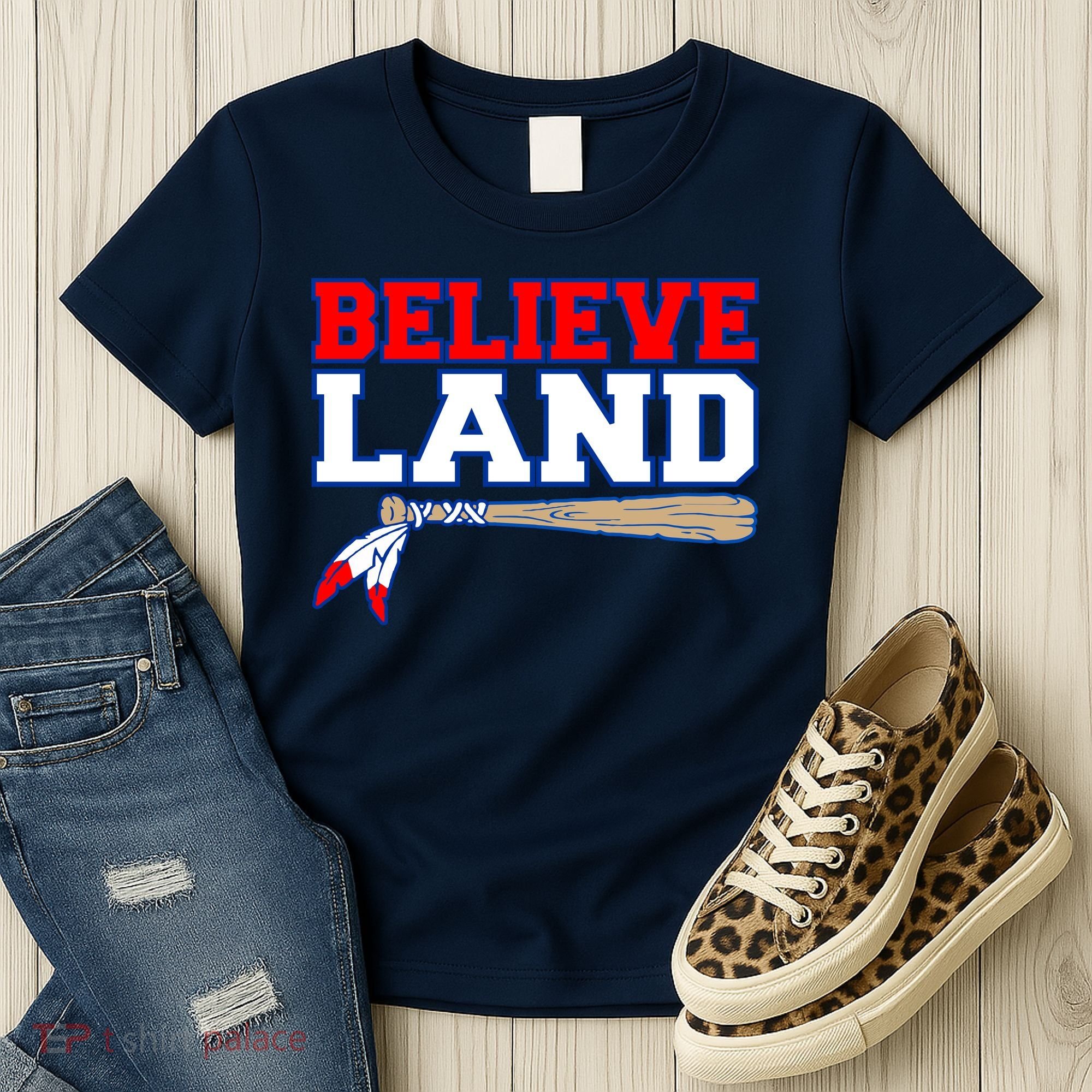 Cleveland Believe Land Baseball Bat Women's T-Shirt