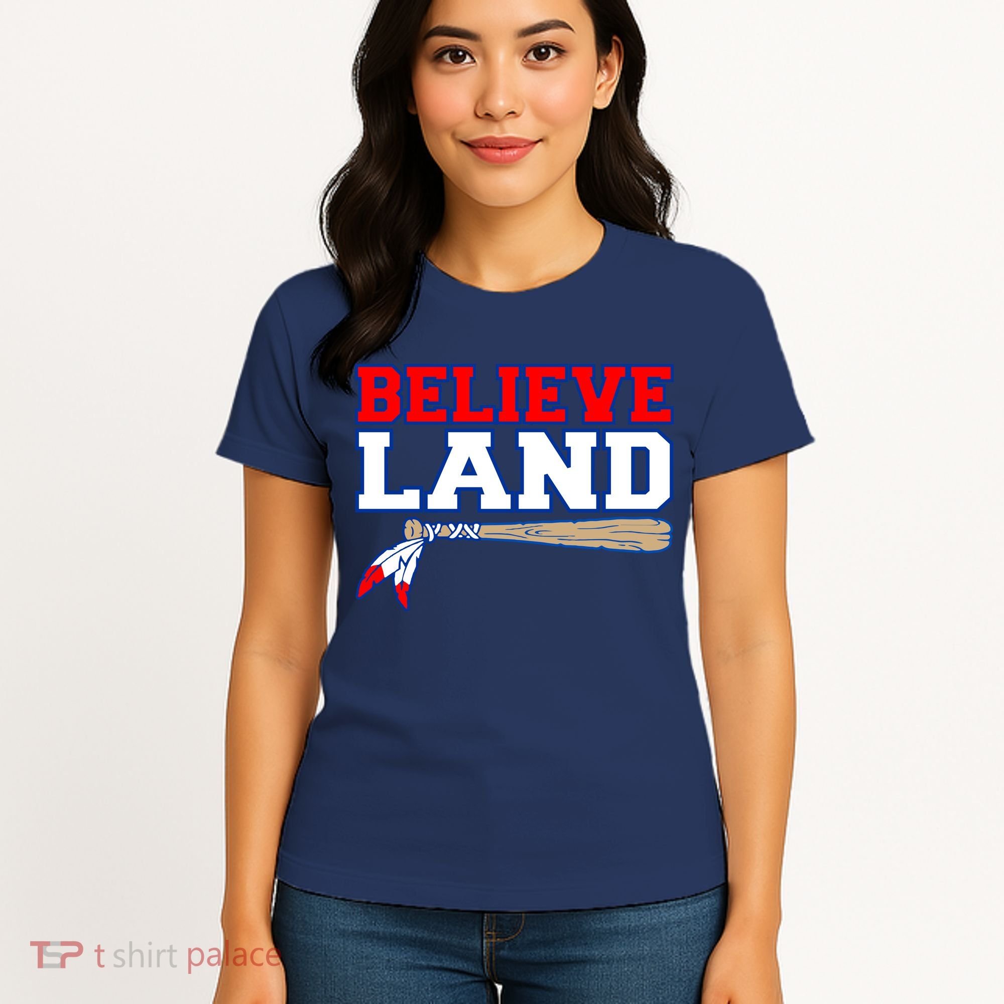 Cleveland Believe Land Baseball Bat Women's T-Shirt
