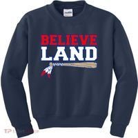 Cleveland Believe Land Baseball Bat Kids Sweatshirt thumb 0