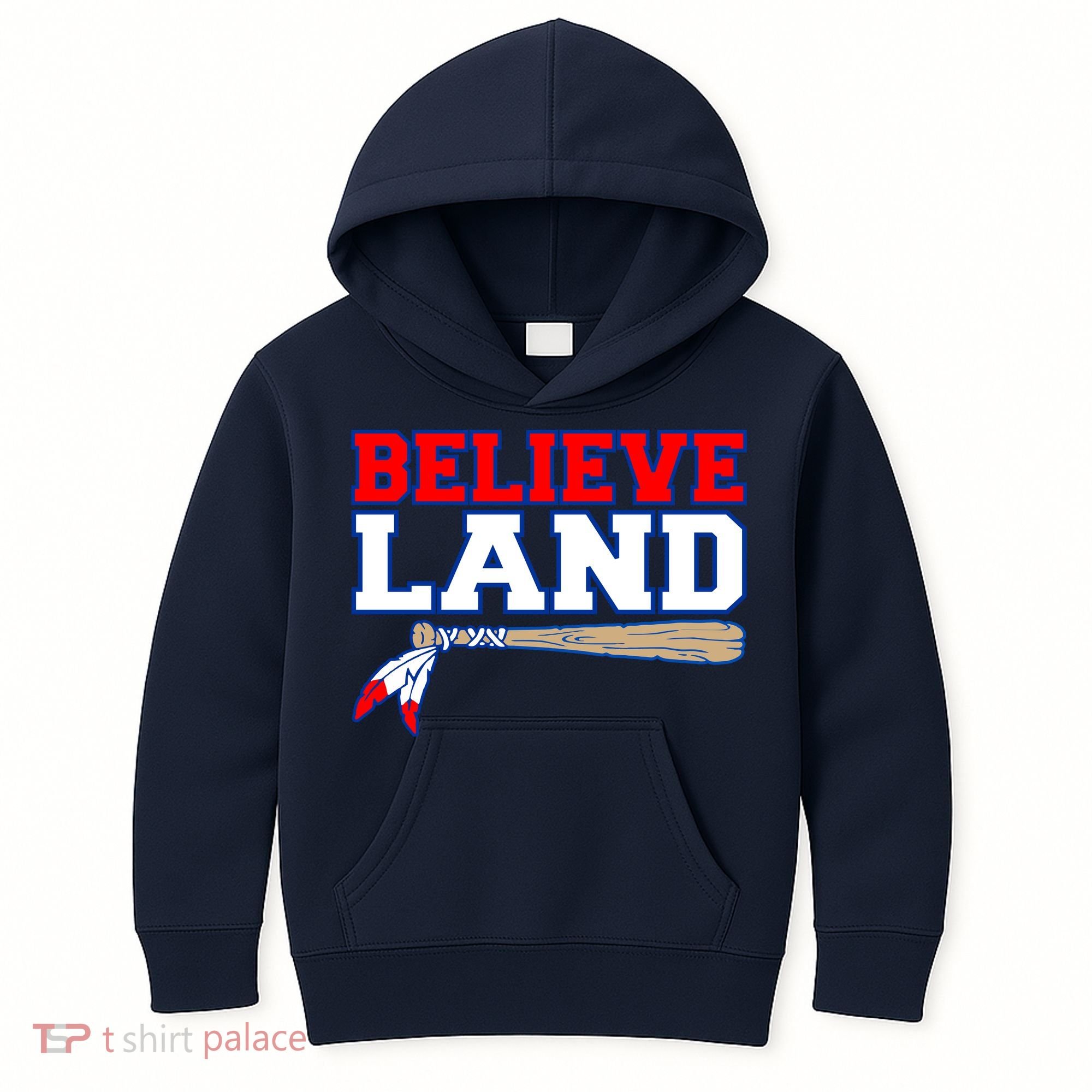 Cleveland Believe Land Baseball Bat Kids Hoodie